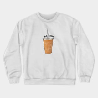 Iced Coffee Drawing Crewneck Sweatshirt